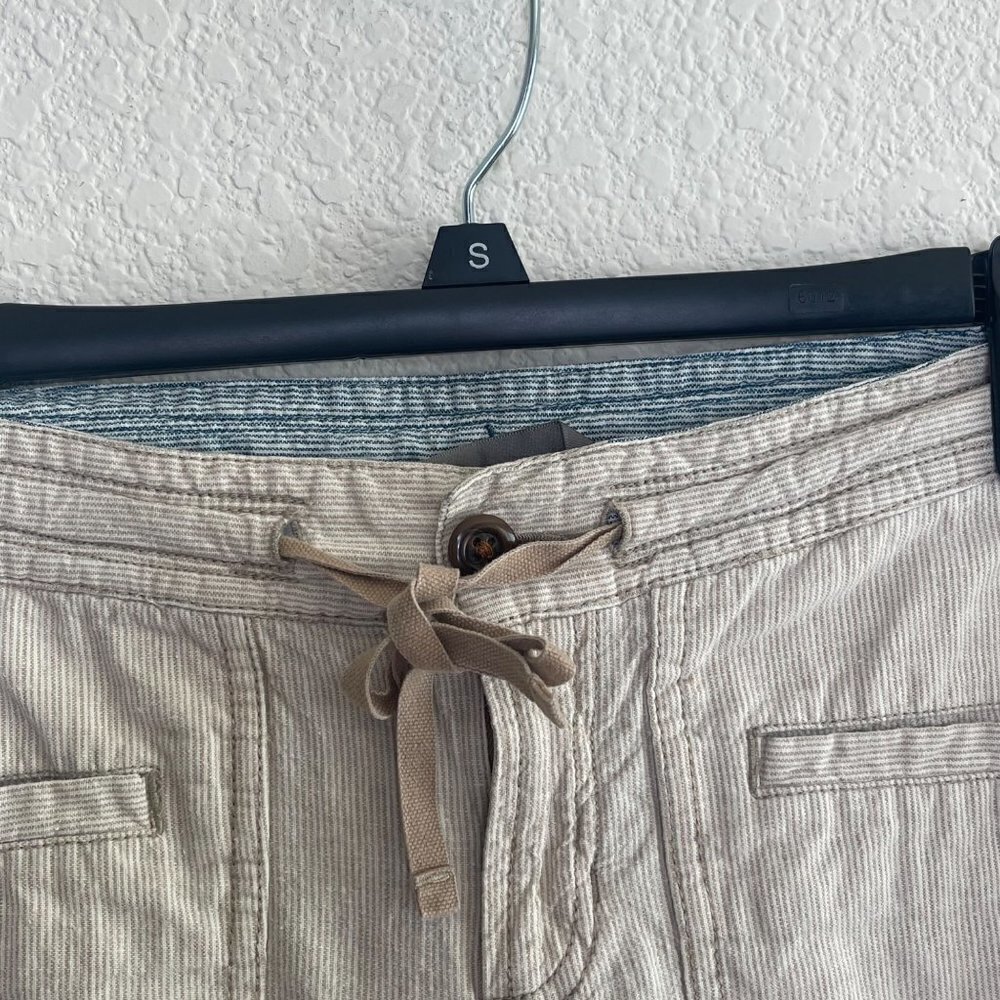 The North Face Larison Linen Pants Size 2 Lightweight Stripe Drawstring Waist - Picture 9 of 14